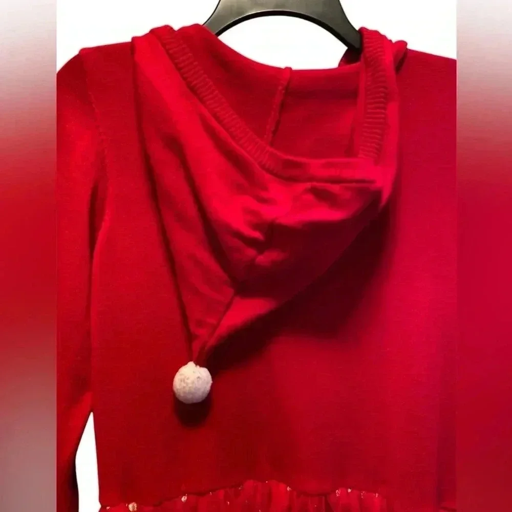 Holiday Dress XL (Girls) long Sleeve Red Gold Nutcracker Sweater Dresss 2023 - Picture 3 of 8